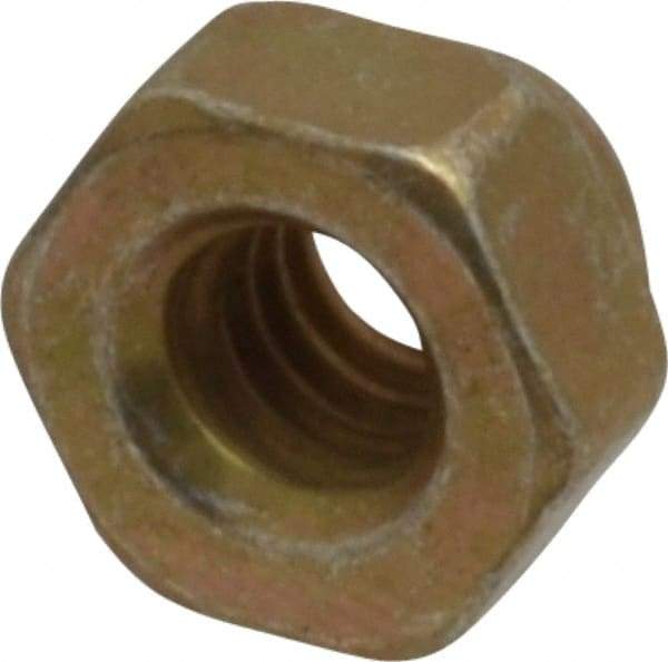 Value Collection - 1/4-20 UNC Grade L9 Hex Lock Nut with Distorted Thread - 7/16" Width Across Flats, 7/32" High, Cadmium Dichromate Finish - All Tool & Supply