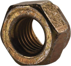 Made in USA - 5/16-24 UNF Grade L9 Hex Lock Nut with Distorted Thread - 1/2" Width Across Flats, 17/64" High, Cadmium Dichromate Finish - All Tool & Supply