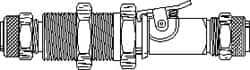 Parker - 3/8" OD, Grade 316Stainless Steel Double End Shutoff Bulkhead Coupler - 150 Max Working psi, 13/16" Hex, Comp x Comp Ends - All Tool & Supply