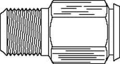 Parker - 3/8" OD, Grade 316Stainless Steel Pipe Coupler Body - 150 Max Working psi, 5/8" Hex, Comp x MNPT Ends - All Tool & Supply