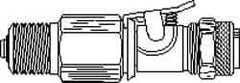 Parker - 1/4" OD, Grade 316Stainless Steel Double End Shutoff Pipe Coupler - 150 Max Working psi, 1/2" Hex, Comp x MNPT Ends - All Tool & Supply