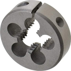 Interstate - 5/8-11 UNC Thread, 1-1/2" Outside Diam High Speed Steel Round Die - Left Hand Thread, Adjustable - Exact Industrial Supply