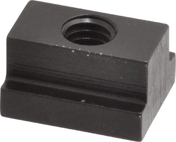 Gibraltar - 5/16-18 Tapped Through T Slot Nut - 7/16" Slot Width, 11/16 x 7/32" Base Width x Height, 7/8 x 1/2" OAL x Height - All Tool & Supply