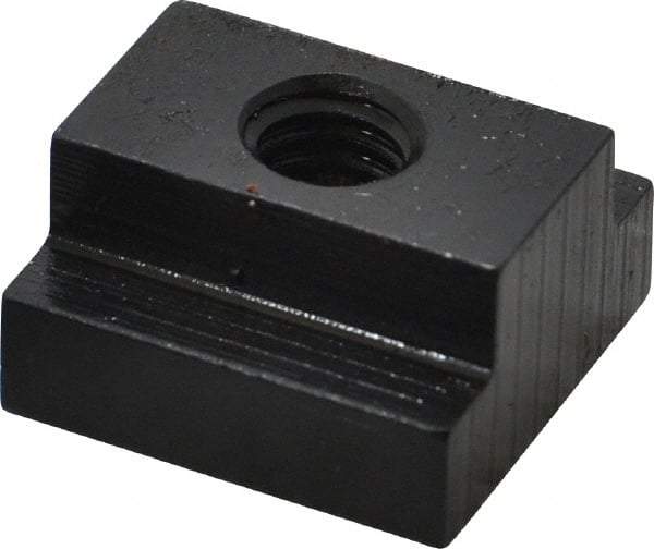 Gibraltar - 5/16-18 Blind Tapped T Slot Nut - 1/2" Slot Width, 7/8 x 9/32" Base Width x Height, 7/8 x 1/2" OAL x Height - All Tool & Supply