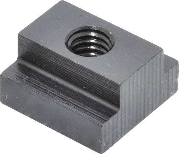 Gibraltar - 5/16-18 Tapped Through T Slot Nut - 1/2" Slot Width, 7/8 x 9/32" Base Width x Height, 7/8 x 1/2" OAL x Height - All Tool & Supply