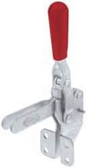 De-Sta-Co - 385 Lb Holding Capacity, Vertical Handle, Manual Hold Down Toggle Clamp - 60° Handle Movement, 100° Bar Opening, U-Bar, Flanged Front Mount Base, Electro-Plated Zinc, Carbon Steel - All Tool & Supply