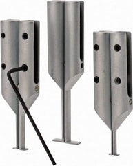 SPI - 6" OAL, Accurate up to 0.001", 0.015 & 0.025" Wide Flange, 0.05, 0.07 & 0.2" Groove Depth, Hard Chrome Steel Caliper Attachment Set - 3 Pieces, 0.4, 5/8 & 1" Bore Depth, For Use with 6" Vernier, Dial & Digital Calipers - All Tool & Supply