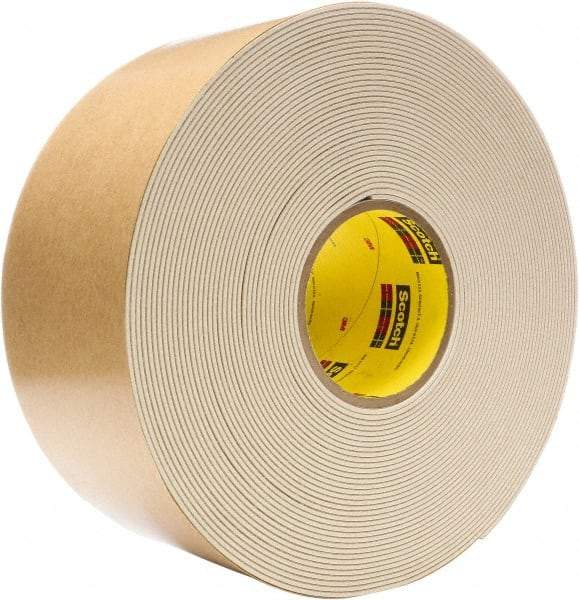 3M - 4" Wide x 20 Yd Long Tan Rubber Masking Tape - Series 528, 82 mil Thick, 18 In/Lb Tensile Strength - All Tool & Supply