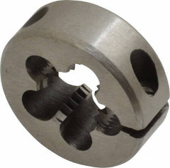 Interstate - 7/16-16 UNS Thread, 1" Outside Diam High Speed Steel Round Die - Right Hand Thread, Adjustable - Exact Industrial Supply