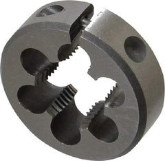 Interstate - 11/16-18 UNEF Thread, 1-1/2" Outside Diam High Speed Steel Round Die - Right Hand Thread, Adjustable - Exact Industrial Supply