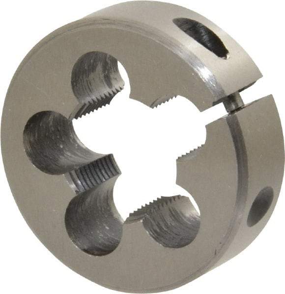 Interstate - 11/16-24 UNEF Thread, 1-1/2" Outside Diam High Speed Steel Round Die - Right Hand Thread, Adjustable - Exact Industrial Supply