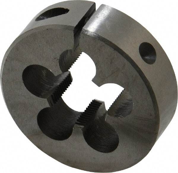 Interstate - 3/4-24 UNS Thread, 2" Outside Diam High Speed Steel Round Die - Right Hand Thread, Adjustable - Exact Industrial Supply