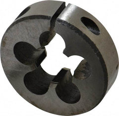 Interstate - 3/4-27 UNS Thread, 2" Outside Diam High Speed Steel Round Die - Right Hand Thread, Adjustable - Exact Industrial Supply