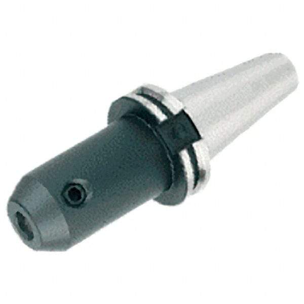 Iscar - CAT40 Taper Shank 1-1/2" Hole End Mill Holder/Adapter - 3-5/32" Nose Diam, 4-5/8" Projection, Through-Spindle & DIN Flange Coolant - Exact Industrial Supply