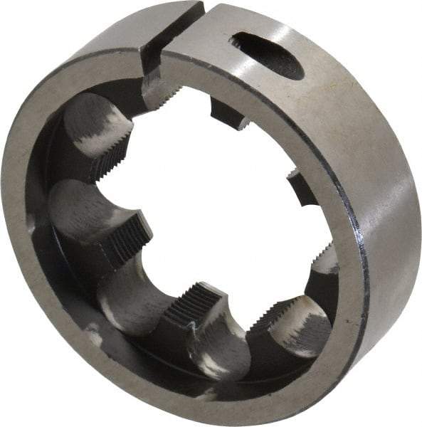 Interstate - 1-1/2 - 24 UNS Thread, 2-1/2" Outside Diam High Speed Steel Round Die - Right Hand Thread, Adjustable - Exact Industrial Supply