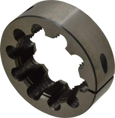 Interstate - 2-10 Thread, 3" Outside Diam High Speed Steel Round Die - Right Hand Thread, Adjustable - Exact Industrial Supply