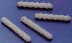 Micro Plastics - #10-32 2-1/2" OAL Fully Threaded Stud - Nylon, Nylon Finish - All Tool & Supply