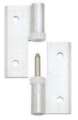 Sugatsune - 2-9/16" Long x 2-3/8" Wide x 9/64" Thick, Aluminum Cabinet Hinge - Aluminum Leaf with Polyacetal Bushing & 304 Pin, Aluminum Finish - All Tool & Supply