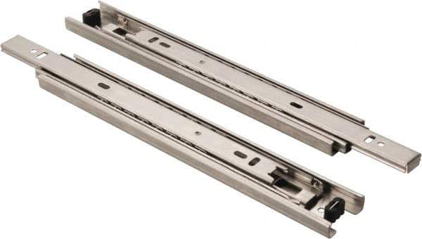 Sugatsune - 9-27/32" Slide Length, 9-9/16" Travel Length, Stainless Steel Ball Bearing Slide - 92 Lb Capacity at Full Extension - All Tool & Supply