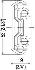 Sugatsune - 13-3/4" Slide Length, 15-3/16" Travel Length, Stainless Steel Ball Bearing Slide - 260 Lb Capacity at Full Extension - All Tool & Supply