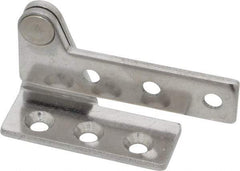 Sugatsune - 2-9/16" Long x 1-1/8" Wide x 1/8" Thick, Satin Finish Stainless Steel, Right Hand Overlay Pivot Hinge - 5/16" Pin Diam - All Tool & Supply