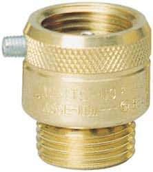 Watts - 3/4" Pipe, Chrome Plated Brass, Hose Connection Vacuum Breaker - Brass Seal, Stainless Steel Spring, FNPT x MNPT End Connections - All Tool & Supply