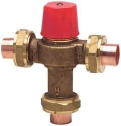 Watts - Union Thread End Connections, 1/2" Pipe, Temperature Control Valve - 150 Max Working psi - All Tool & Supply