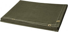 Steiner - 6' High x 8' Wide Canvas Welding Curtain - Olive, Grommet - All Tool & Supply