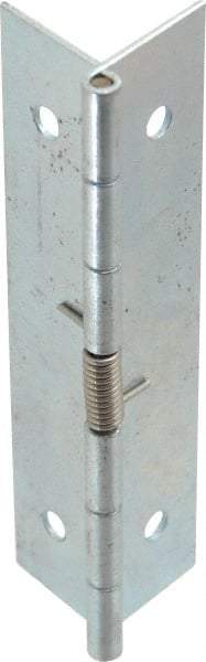 Value Collection - 3-1/2" Long x 1-1/2" Wide x 0.04" Thick, Spring Hinge - Steel, Zinc Plated Finish - All Tool & Supply