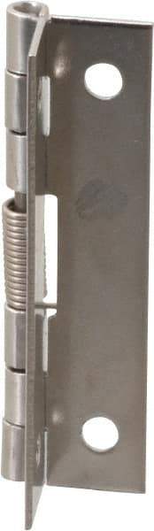 Value Collection - 2" Long x 1" Wide x 0.035" Thick, Spring Hinge - Stainless Steel - All Tool & Supply