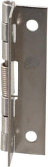 Value Collection - 2" Long x 1" Wide x 0.035" Thick, Spring Hinge - Stainless Steel - All Tool & Supply