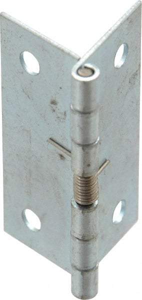 Value Collection - 1-3/4" Long x 1-1/2" Wide x 0.035" Thick, Spring Hinge - Steel, Zinc Plated Finish - All Tool & Supply