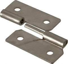 Made in USA - 1-1/2" Long x 1.44" Wide x 0.05" Thick, Slip Joint Hinge - Steel, Nickel Plated Finish - All Tool & Supply