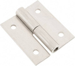 Made in USA - 2" Long x 1.68" Wide x 0.08" Thick, Slip Joint Hinge - Aluminum Leaf with Steel Pin - All Tool & Supply