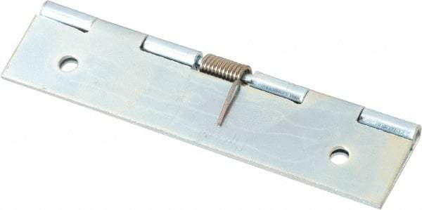 Value Collection - 3-1/2" Long x 1-1/2" Wide x 0.04" Thick, Closing Spring Hinge - Steel, Zinc Plated Finish - All Tool & Supply