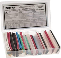 Thomas & Betts - 86 Piece, Multicolor, Heat Shrink Electrical Tubing Kit - 2:1 Shrink Ratio, Flame Retardant, Polyolefin - All Tool & Supply