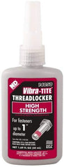 Vibra-Tite - 50 mL Bottle, Red, High Strength Liquid Threadlocker - Series 140, 24 hr Full Cure Time, Hand Tool, Heat Removal - All Tool & Supply