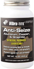 Vibra-Tite - 16 oz Can Anti-Seize Anti-Seize Lubricant - Aluminum/Copper/Graphite, -65 to 1,600°F, Silver Colored, Water Resistant - All Tool & Supply