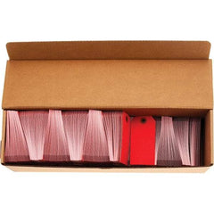 NMC - 1-7/8" High x 3-3/4" Long, Safety & Facility Blank Tag - 1 Side, Red Cardstock - All Tool & Supply