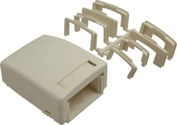 Wiremold - 3-5/8 Inch Long x 2-7/8 Inch Wide x 1 Inch High, Rectangular Raceway Box - Ivory, For Use with ECLIPSE PDB1 Series Raceways - All Tool & Supply