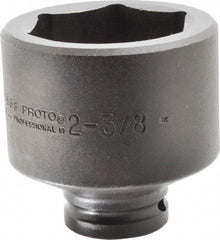 Proto - 3/4" Drive 2-3/8" Standard Impact Socket - 6 Points, 3-3/8" OAL - All Tool & Supply