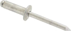 Marson - Button Head Aluminum Open End Blind Rivet - Aluminum Mandrel, 0.376" to 1/2" Grip, 1/2" Head Diam, 0.257" to 0.261" Hole Diam, 3/4" Length Under Head, 1/4" Body Diam - All Tool & Supply