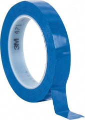 3M - Blue Solid Color Vinyl Tape - 3/4" Wide x 108' Long x 5.2 mil Thick, General Traffic - All Tool & Supply