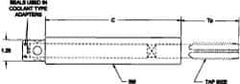 Parlec - 1.108" Tap Shank Diam, 0.831" Tap Square Size, 1-5/16" & 1-3/8" Tap, - 6.7" Projection, 1-1/4" Shank OD, Through Coolant, Series Numertap 770 - Exact Industrial Supply