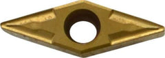 Kennametal - VBMT221 11 Grade KT315 Cermet Turning Insert - TiN/TiCN/TiN Finish, 35° Diamond, 1/4" Inscr Circle, 1/8" Thick, 1/64" Corner Radius - All Tool & Supply