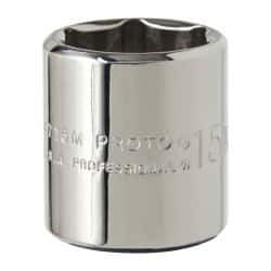 Proto - 1/4" Drive, Standard Hand Socket - 6 Points, 7/8" OAL, Alloy Steel, Chrome Finish - All Tool & Supply