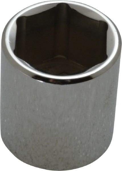 Proto - 3/8" Drive, Standard Hand Socket - 6 Points, 1-3/16" OAL, Chrome Vanadium, Chrome Finish - All Tool & Supply