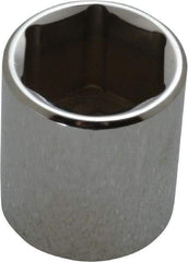 Proto - 3/8" Drive, Standard Hand Socket - 6 Points, 1-3/16" OAL, Chrome Vanadium, Chrome Finish - All Tool & Supply