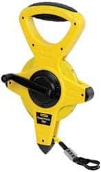 Stanley - 100' x 1/2" Tape Measure - 1/8" & 1/100 & 1/10 & 0.10' Graduation, Engineer Scale Graduation Style, Yellow/Black Case - All Tool & Supply