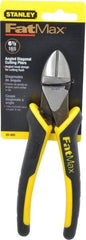 Stanley - 6-1/2" OAL, Diagonal Cutter - 7/8" Jaw Length x 1" Jaw Width, Oval/Angled Head, Double Injection Molded Handle - All Tool & Supply